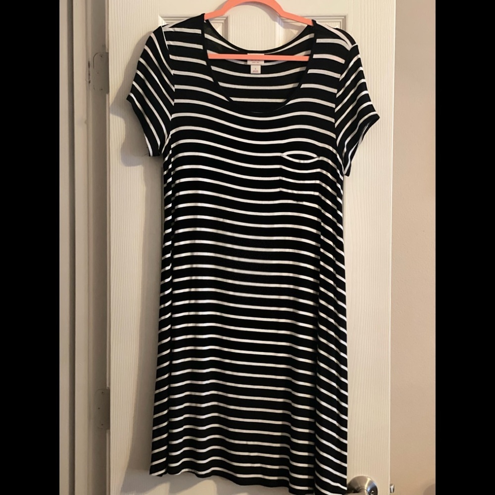 Target striped t-shirt dress. Size L